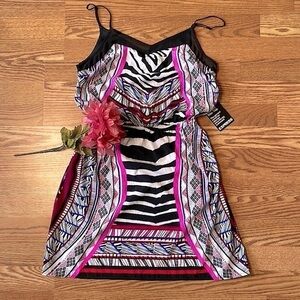 NWT Spaghetti Strap Cinched Waist Cute Versatile Summer Mini Dress